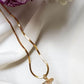 Collier en acier inoxydable et laiton doré à l'or fin - Modèle Abee